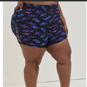 Torrid sharky swim shorts size 3- worn once